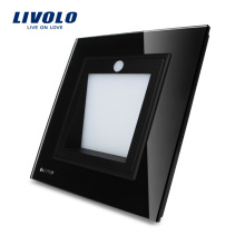 Livolo Fabricante Ultra-fino Preto Excelente Qualidade de Vidro Temperado Footlights VL-W291JD-11